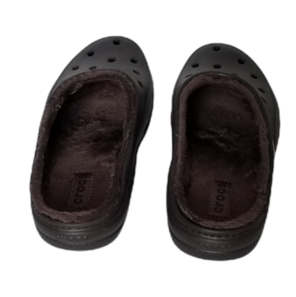 NWOT Croc Sandals Lined Dark Brown - Picture 4 of 7